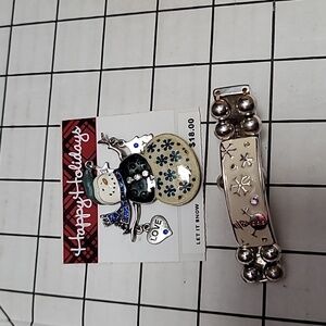Bon‎ Ton Stores Snowman Pin and Bracelet - Gently Preloved
